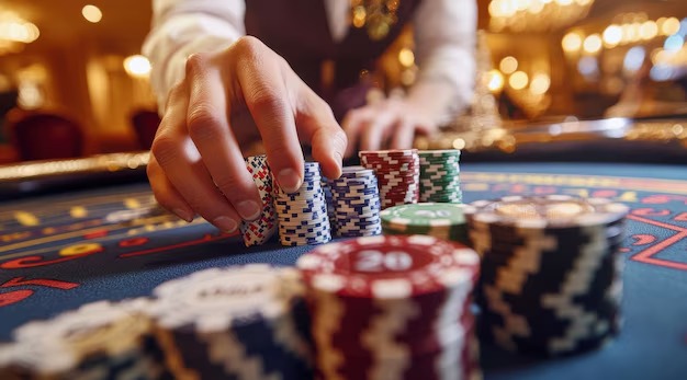 Live dealer revealing Dragon and Tiger cards on rogtoto com